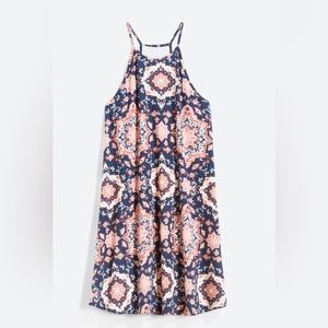 Navy and pink dress